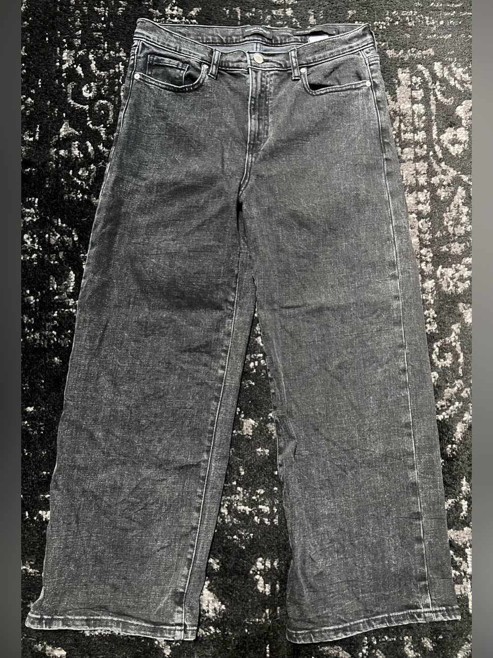 Banana Republic Wide Leg Crop Black Jeans. Sz 30
